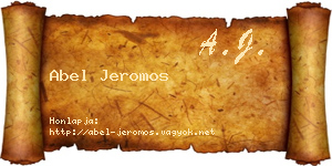 Abel Jeromos névjegykártya
